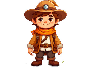 cowboy with hat and scarf