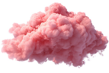  Fluffy pink cloud isolated transparent background 1