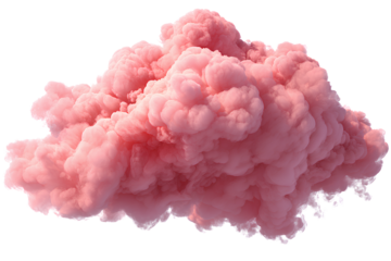  Fluffy pink cloud isolated transparent background 1