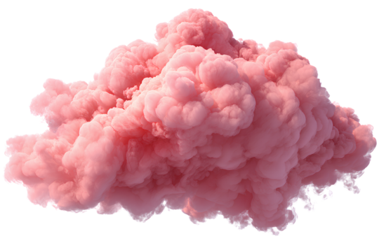  Fluffy pink cloud isolated transparent background 1