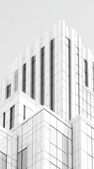 Modern White Building Facade Design