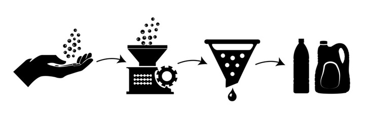 Mustard oil extraction process from seeds to final product.