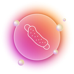 White Washcloth icon isolated on white background. Bath house sauna washcloth sign. Item for pleasure and relaxing. Orange and pink gradient circle background. Vector