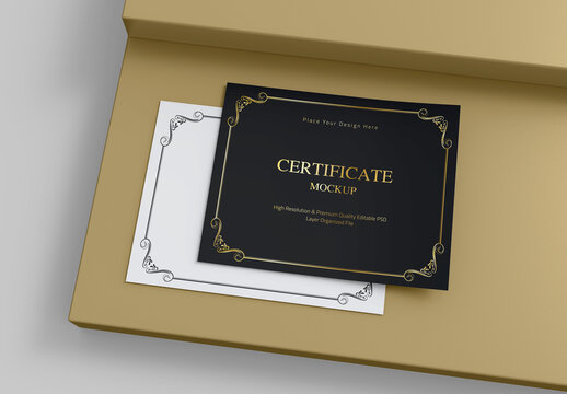Certificate Mockup Template