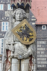 Historischer Marktplatz in Bremen mit Roland Statue