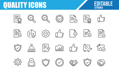 Collection of Professional Quality Inspection and Certification Icons