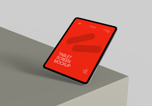 Tablet Screen Mockup Display
