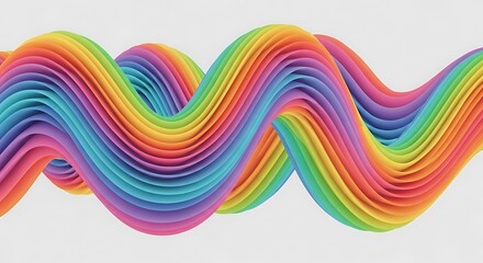 Abstract rainbow wave vector illustration for colorful background design template