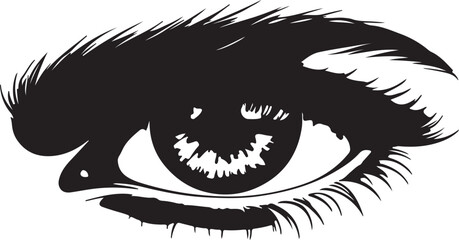  Eye contact that lingers in Silence in silhouette full white baackground. © Sundas