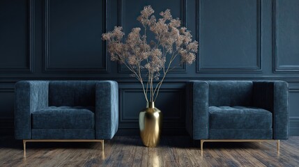 Dark moody living room