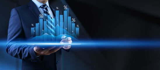 Financial Growth Strategy and Data Visualization with Interactive Graphs and Percentages in...
