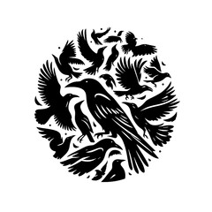 Obraz premium crow vector illustration