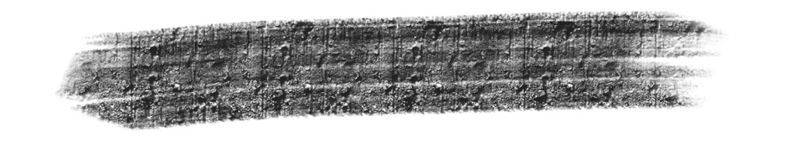 Black Ink Brush Stroke Isolated on White Background &ndash; Artistic Grunge Line Texture for Design and Illustration