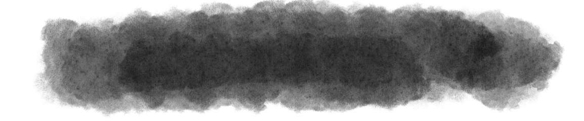 Black Ink Brush Stroke Isolated on White Background – Artistic Grunge Line Texture for Design and Illustration