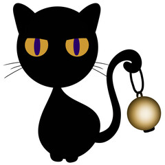 black cat cartoon