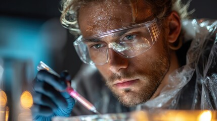 Laboratory research experiment science lab action shot controlled environment close-up innovation focus