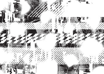 Grunge urban background. Vector. Textured banner . Futuristic digital background. Grungy effect . Abstract,splattered , dark, dirty,cyber punk poster for your design. 