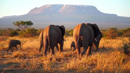 Elephants on Savannah