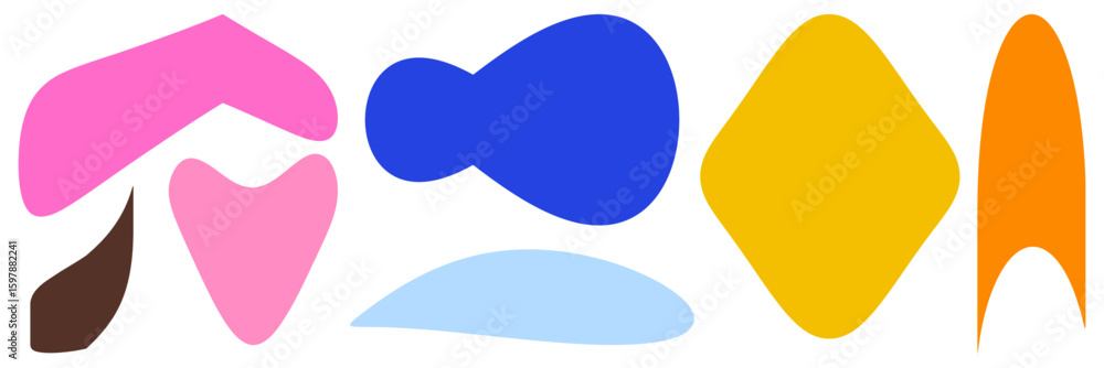 Poster set of irregular shape set. vector
