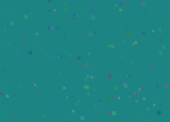 Abstract teal background with scattered speckles and small bubbles