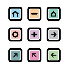 interface icon set, app icon, basic UI elements