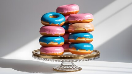colorful chocolate donut 
