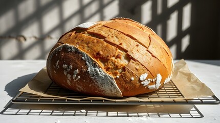 loaf of bread on the table