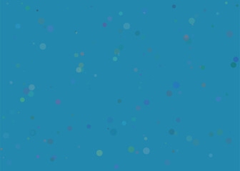 Abstract blue background with scattered light reflections and bokeh effects