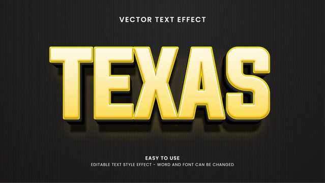 texas editable text effect