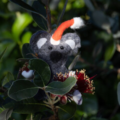 Hand made Christmas Koala in a tree
