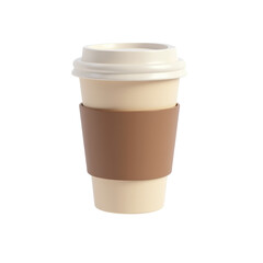 To-Go Coffee Cup Emoji — 3D Rendering Isolated on White Background