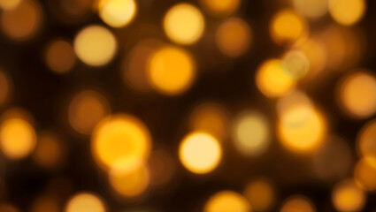 Obraz premium Golden glowing circles abstract background bokeh yellow