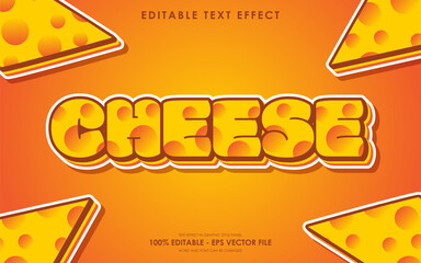 Editable cheese text effect with pattern of cheese