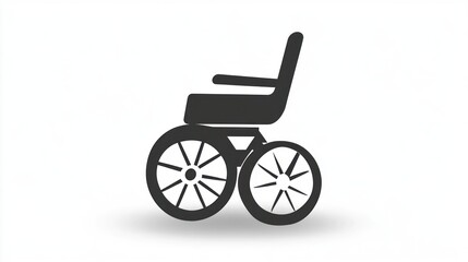 wheelchair isolated on white background