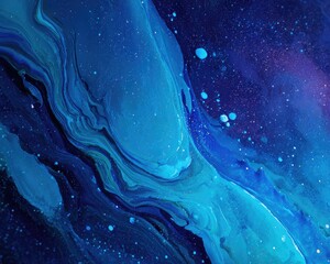 Abstract Blue Space Texture Design