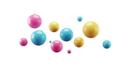 red glossy spheres, 3d ball cluster, shiny red orbs