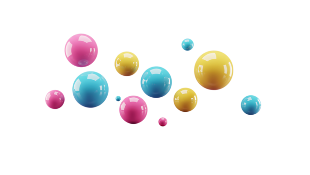 red glossy spheres, 3d ball cluster, shiny red orbs