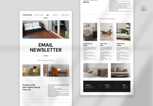 Minimal Email News Letter Layout