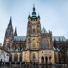 Fototapeta premium st vitus cathedral prague czech republic