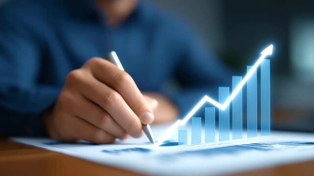 Dynamic business growth strategy illustrated through detailed analytical reports and interactive graphs.