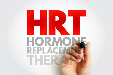 HRT Hormone Replacement Therapy - form of hormone therapy used to treat symptoms associated with...