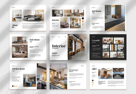 Interior Brochure Landscape Template.