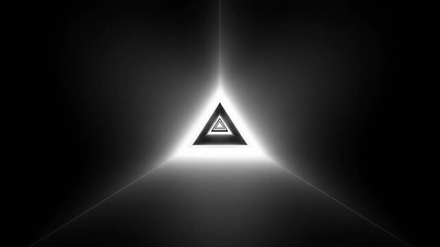 Abstract Grey Triangle Tunnel.