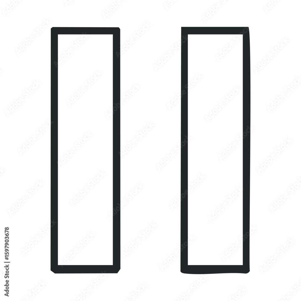 Poster simple black and white rectangular frame design in minimalist style