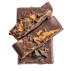 piece of chocolate with nut
