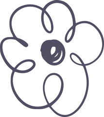 Elegant Flower Design With Swirls