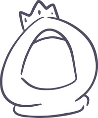 Crown Ring O Shaped Graphic Illustration