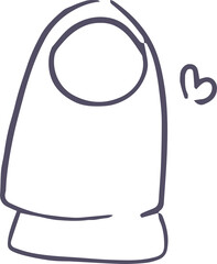 Simple Hand Drawn Rocket Illustration