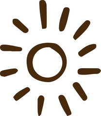 Simple Brown Sun Icon