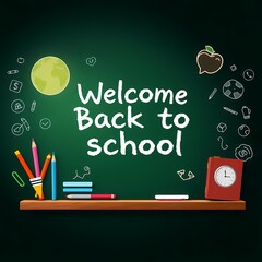 Welcome Back Lettering with Chalk